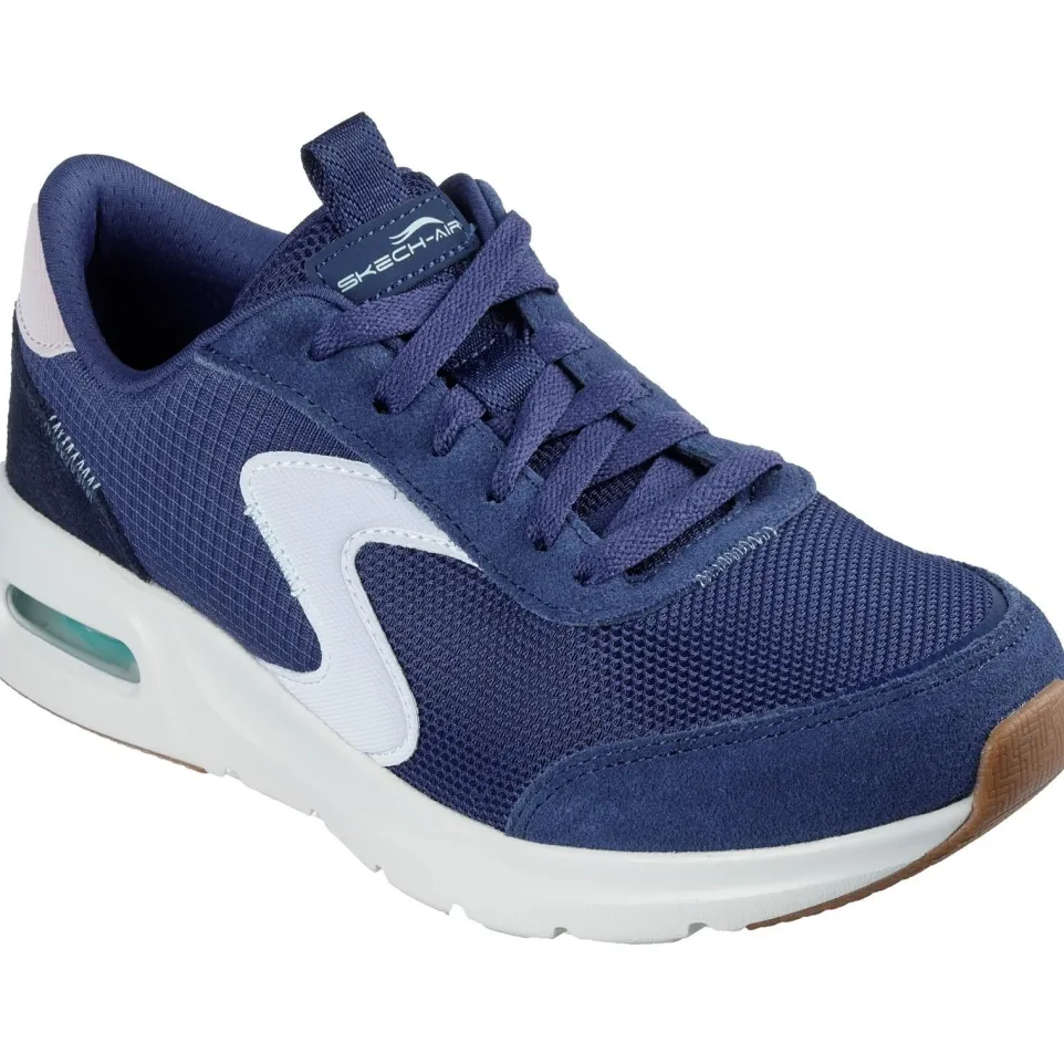 Women's Wide Fit Skechers 150076 Skech Air Court Trainers
