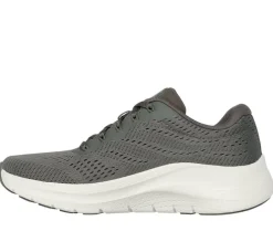 Women's Wide Fit Skechers 150051 Arch Fit 2.0 Big League Trainers - Olive