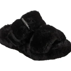 Women's Wide Fit Skechers 167238 Cozy Wedge Slippers