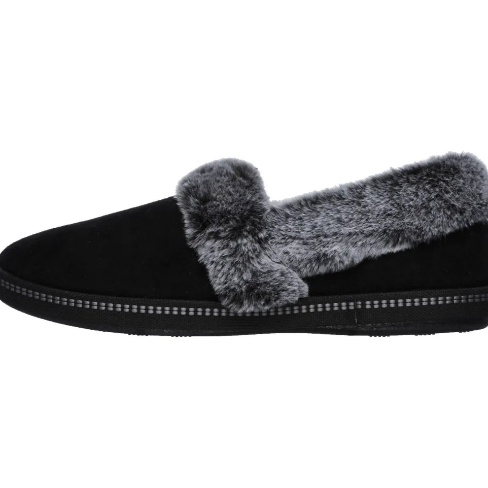 Women's Wide Fit Skechers 32777 Cozy Campfire Team Toasty Slippers