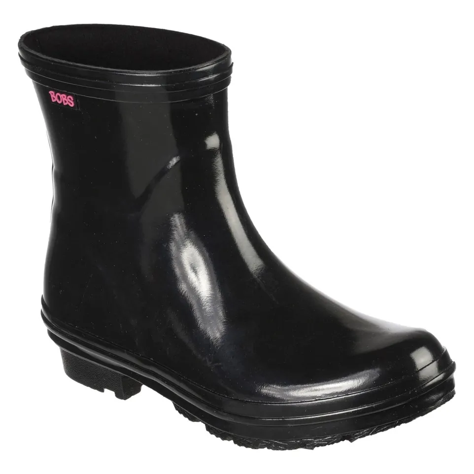Women's Wide Fit Skechers 113377 Rain Check Neon Puddles Wellingtons Boots