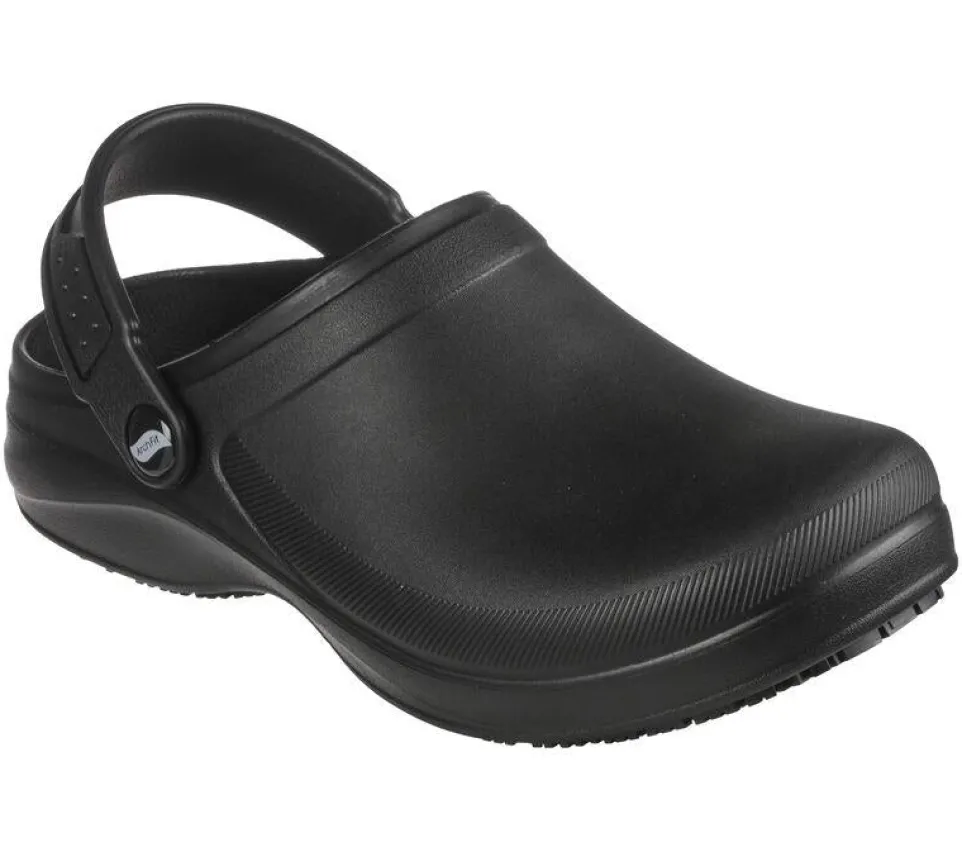 Women's Wide Fit Skechers 108067 Riverbound Pasay Arch Fit Clog Shoes