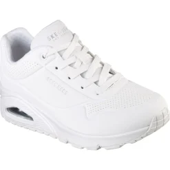 Women's Wide Fit Skechers 73690 Uno Stand On Air Sports Trainers