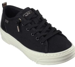 Women's Wide Fit Skechers Bobs Copa 114640 Canvas Shoes