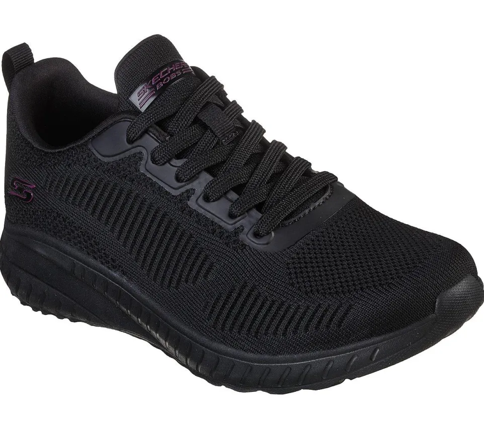 Womens Wide Fit Skechers Bobs Squad Chaos Face Off 117209 Vegan Trainers