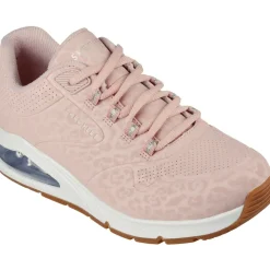 Women's Wide Fit Skechers 155642 Uno 2 In Kat Neato Trainers - Blush