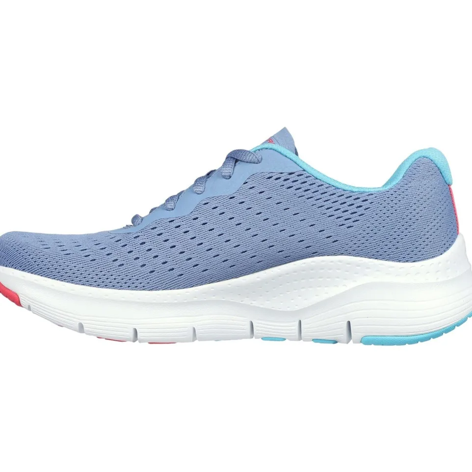 Women's Wide Fit Skechers 149722 Arch Fit Infinity Cool Trainers - Blue/Multi