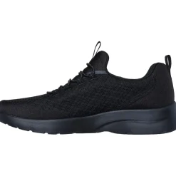 Women's Wide Fit Skechers 149657 Dynamight 2.0 Real Smooth Trainers - Black
