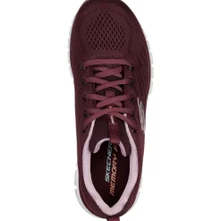 Women's Wide Fit Skechers 12615 Graceful Get Connected Sports Trainers - Wine
