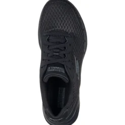 Women's Wide Fit Skechers 124514 Go Walk 6 Iconic Vision Trainers - Black
