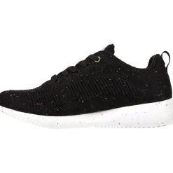 Women's Wide Fit Skechers 117282 Bobs Squad Reclaim Life Trainers - Black