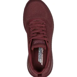 Women's Wide Fit Skechers 117209 Bob Squad Chaos Face Off Trainers -Plum