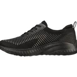 Women's Wide Fit Skechers 117207 Bobs Squad Chaos Renegade Trainers - Black