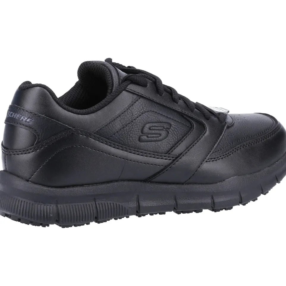 Women's Wide Fit Skechers 77235EC Nampa Wyola Occupational Trainers