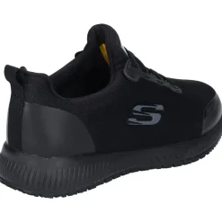 Women's Wide Fit Skechers 77222EC Squad SR Occupational Trainers - Black