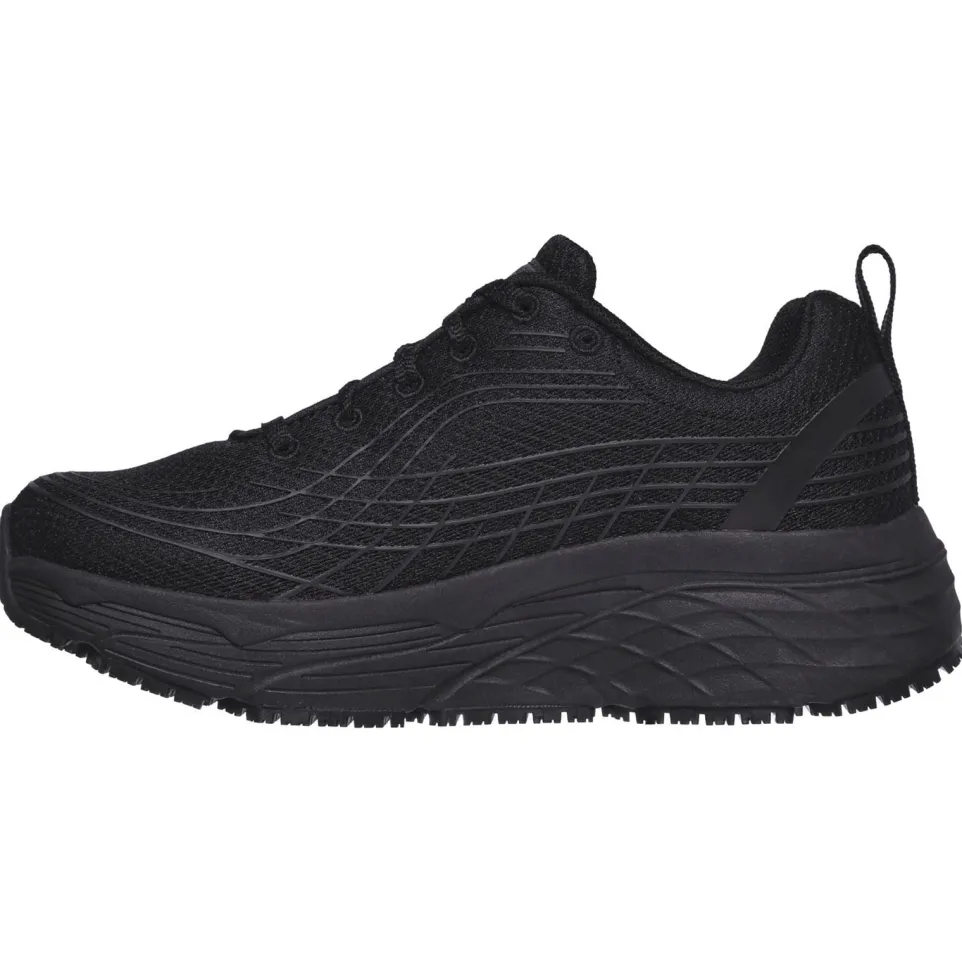 Women's Wide Fit Skechers 108016EC Max Cushioning Elite Sr Trainers -Black