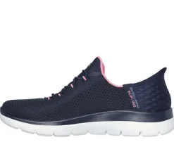 Women's Wide Fit Skechers 150123 Slip-ins  Summits Diamond Dream Trainers