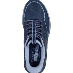 Women's Wide Fit Skechers 180157 Slip-ins Switch Back Trainers