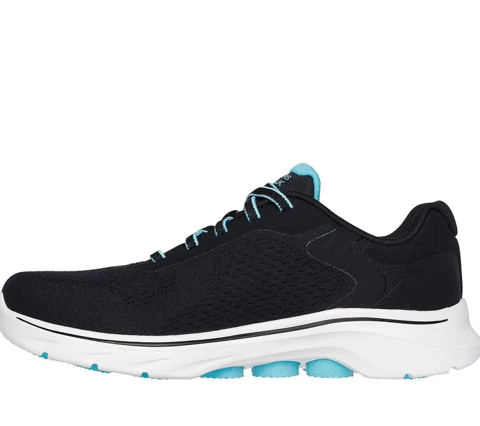 Women's Wide Fit Skechers 125215 Go Walk 7 Cosmic Waves Trainers