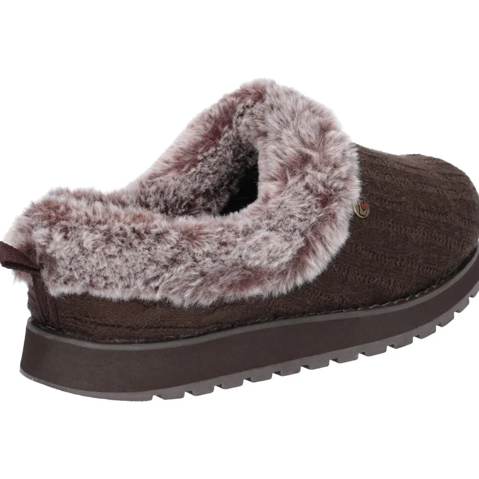 Women's Wide Fit Skechers 31204 Keepsakes Ice Angel Mule Slippers