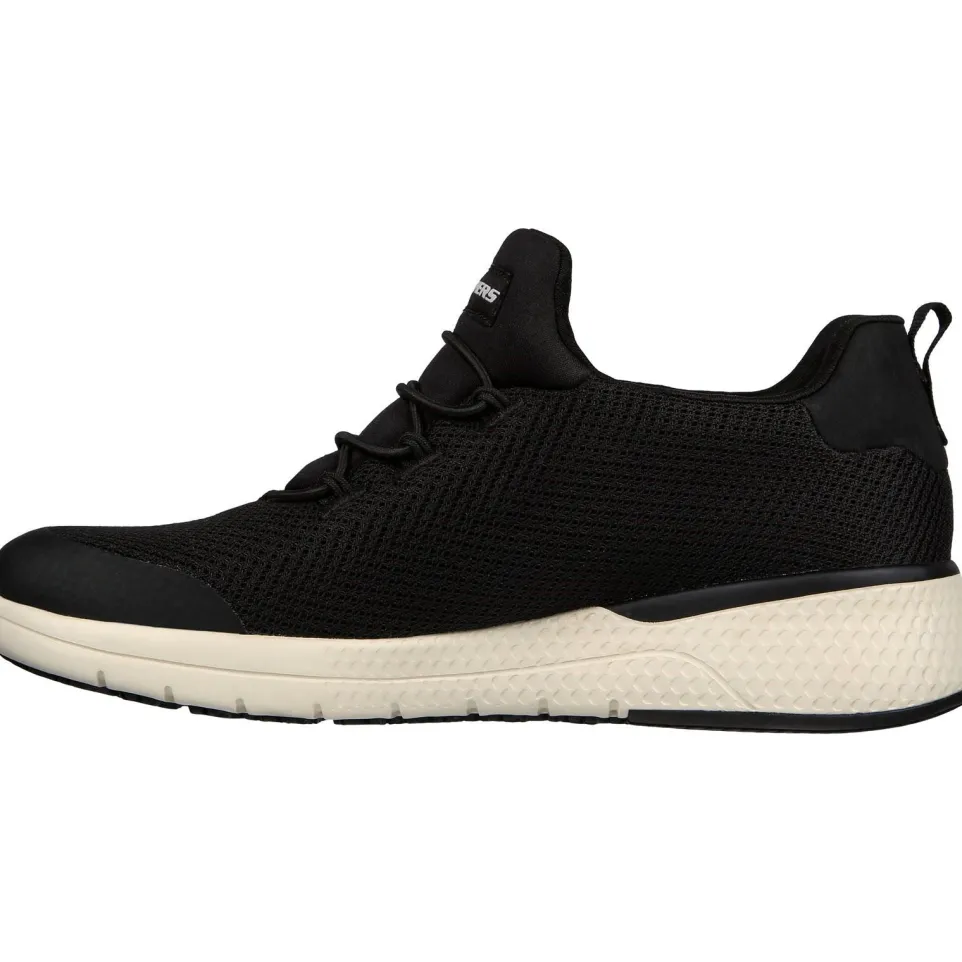 Women's Wide Fit Skechers 77281EC Marsing Waiola SR Safety Trainers - Black/White