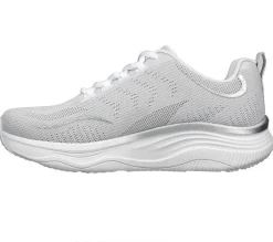 Women's Wide Fit Skechers 149837 D'lux Fitness Pure Glam Trainers