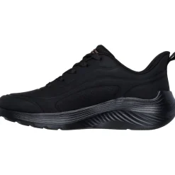 Women's Wide Fit Skechers 117497 Bobs Sport Squad Waves Trainers