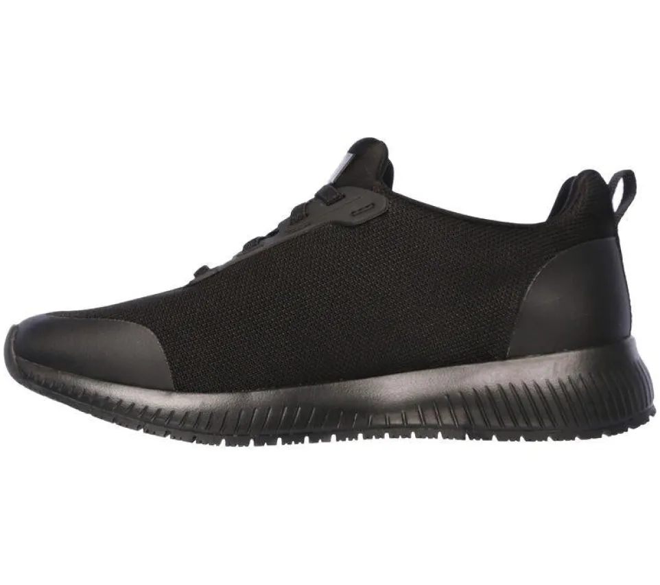 Women's Wide Fit Skechers Squad Sr 77222 Walking Work Shoes