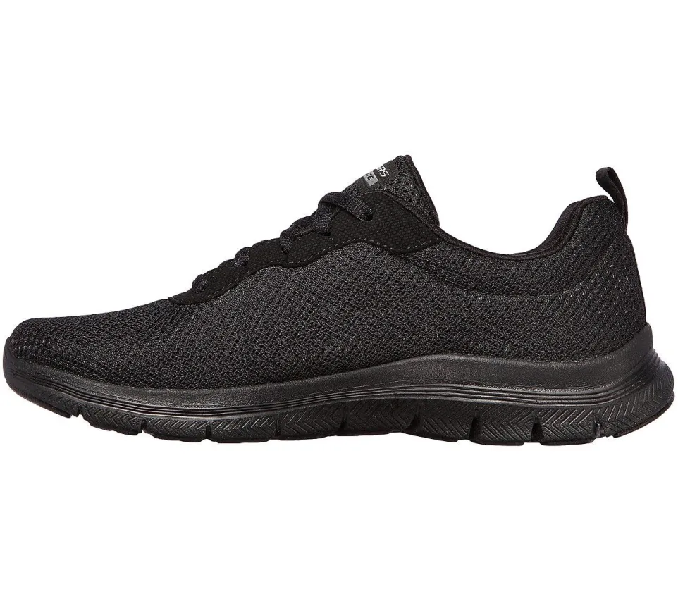 Womens Wide Fit Skechers Flex Appeal 4.0 - 149303 Walking Trainers - Black