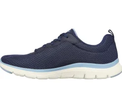 Womens Wide Fit Skechers Flex Appeal 4.0 - 149303 Walking Trainers - Navy Blue