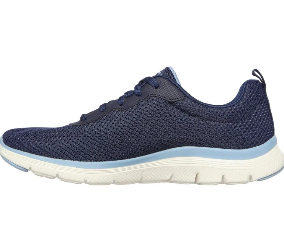 Womens Wide Fit Skechers Flex Appeal 4.0 - 149303 Walking Trainers - Navy Blue