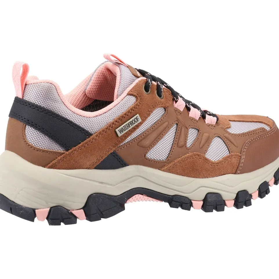 Women's Wide Fit Skechers SK167003 Selmen West Highland Hiking Trainers - Brown/Tan