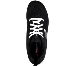 Womens Wide Fit Skechers 12615 Walking Trainers - Black/White