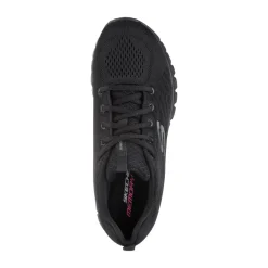 Women's Wide Fit Skechers 12615 Graceful Get Connected Sports Trainers - Black