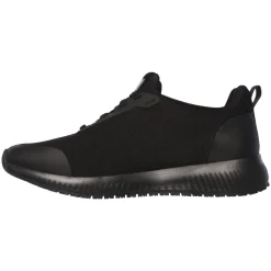 Women's Wide Fit Skechers 77222EC Squad SR Occupational Trainers - Black