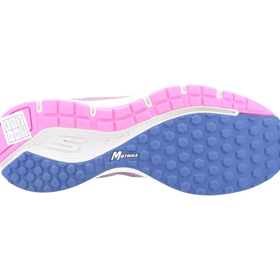 Women's Wide Fit Skechers 128275 GO RUN Consistent Lunar Night Trainers - Mauve