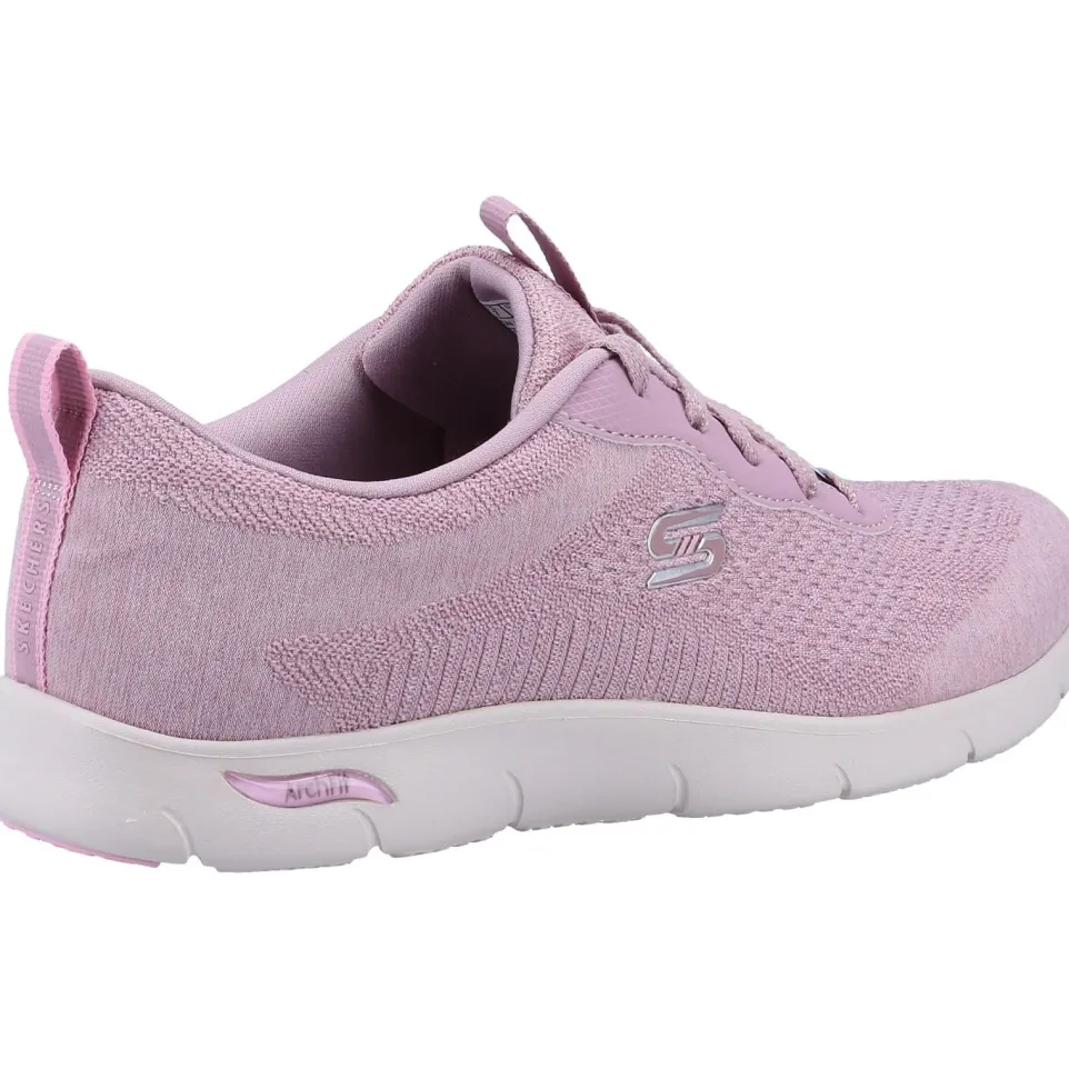 Women's Wide Fit Skechers 104272 Arch Fit Refine Trainers - Mauve