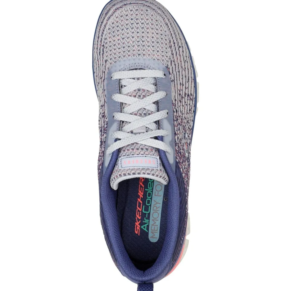 Women's Wide Fit Skechers 104325 Glide-Step Head Start Trainers