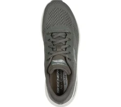 Women's Wide Fit Skechers 150051 Arch Fit 2.0 Big League Trainers - Olive