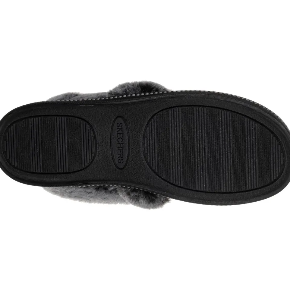 Women's Wide Fit Skechers 32777 Cozy Campfire Team Toasty Slippers