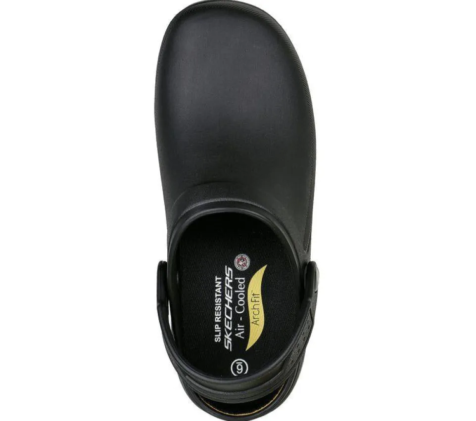 Women's Wide Fit Skechers 108067 Riverbound Pasay Arch Fit Clog Shoes
