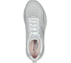 Women's Wide Fit Skechers 149837 D'lux Fitness Pure Glam Trainers