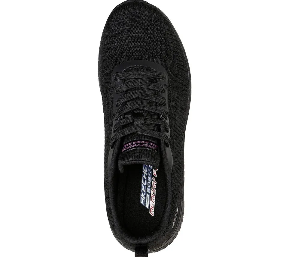 Womens Wide Fit Skechers Bobs Squad Chaos Face Off 117209 Vegan Trainers
