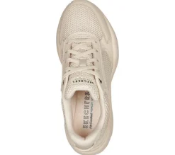 Women's Wide Fit Skechers 177402 Street Twisterz Lighten Up Trainers - Sand