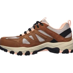 Women's Wide Fit Skechers SK167003 Selmen West Highland Hiking Trainers - Brown/Tan