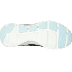 Women's Wide Fit Skechers 149686 Arch Fit D'Lux Trainers - Black/Blue