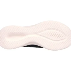 Women's Wide Fit Skechers 149594 Slip-ins Ultra Flex 3.0 Trainers - Black/Rose Gold
