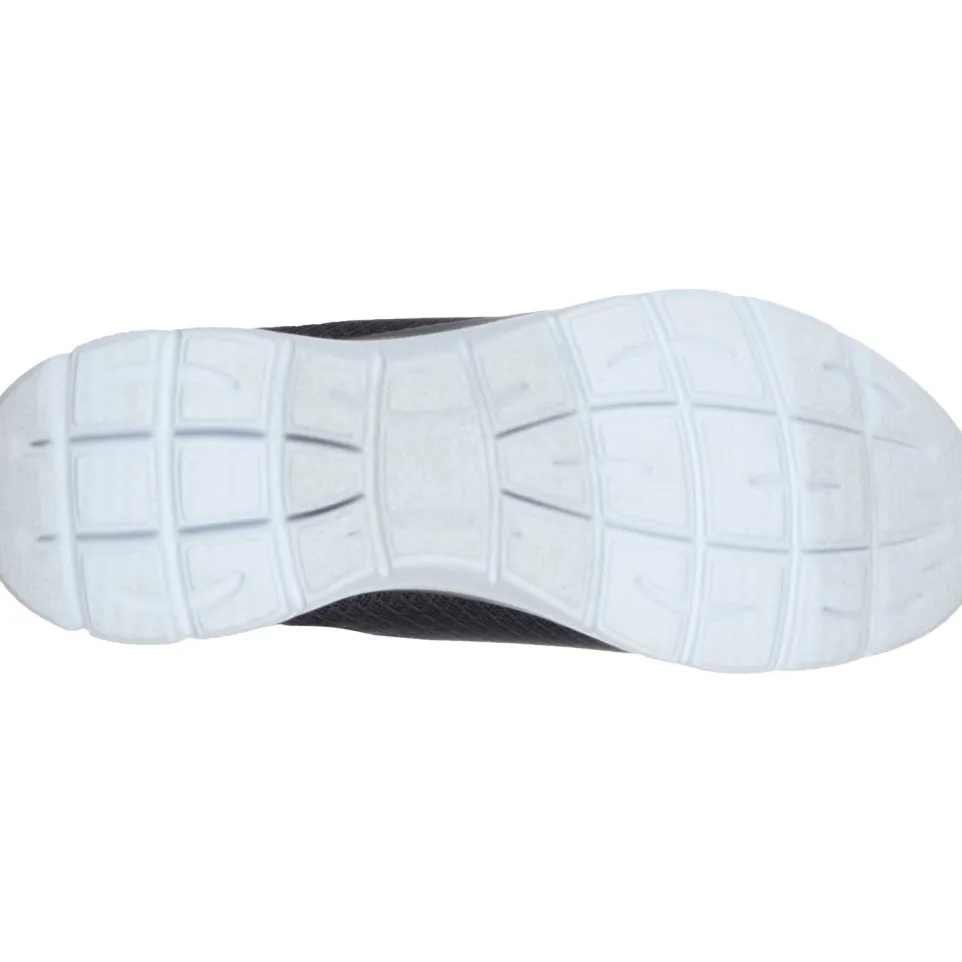 Women's Wide Fit Skechers 12980 Summits Slip On Sports Trainers - Charcoal/Green