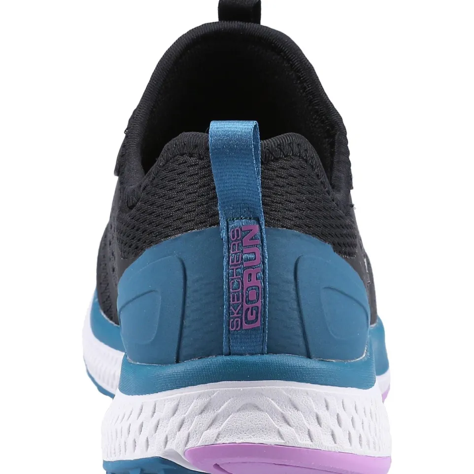 Women's Wide Fit Skechers 128276 Go Run Consistent Vivid Trainers - Black