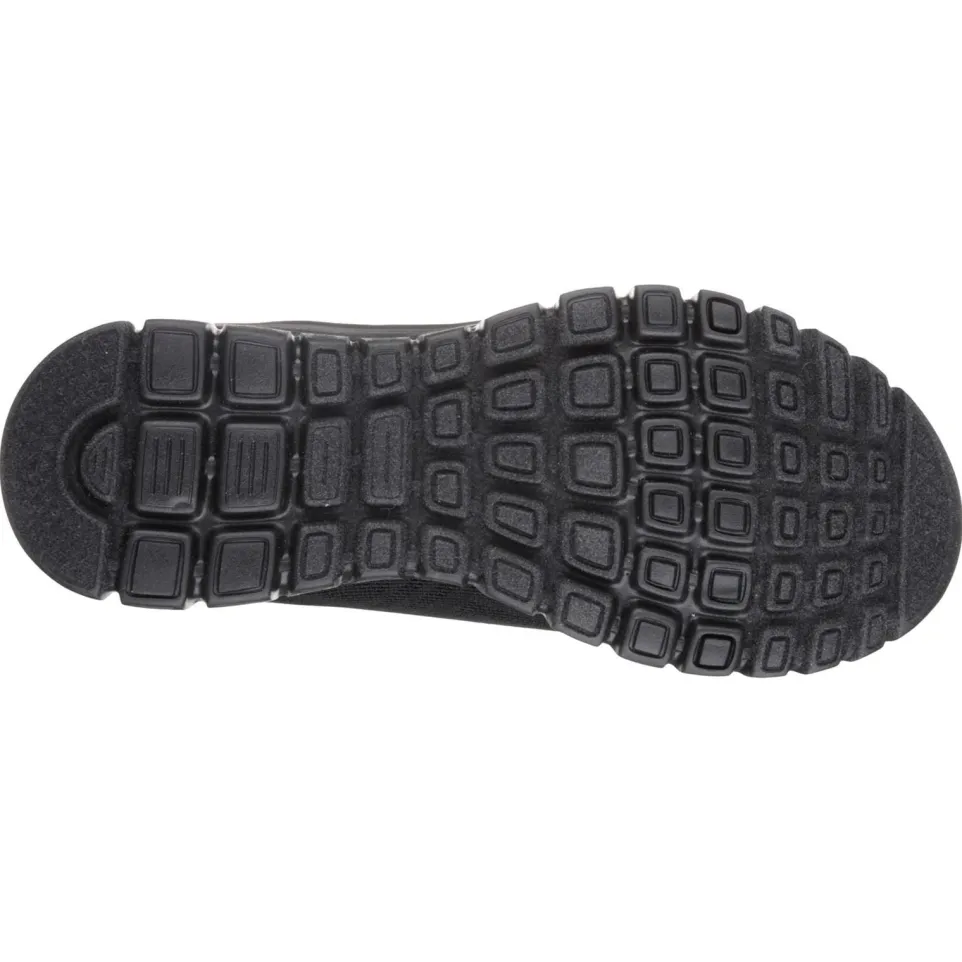 Women's Wide Fit Skechers 12615 Graceful Get Connected Sports Trainers - Black